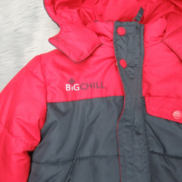 BIG CHILL Freestyle Fleece Lined Hooded Warm Winter Jacket Little Boys Small - Picture 5 of 11